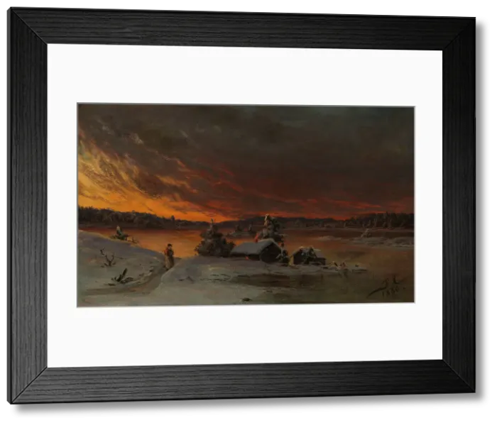 Framed Print : Winter Evening, 1880. Creator: Fanny Churberg Framed Print : Winter Evening, 1880. Creator: Fanny Churberg