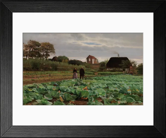 Framed Print : Cabbage patch, 1870-1917. Creator: Hans Smidth Framed Print : Cabbage patch, 1870-1917. Creator: Hans Smidth