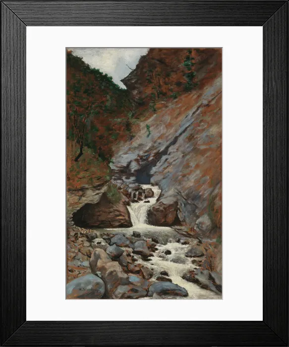 Framed Print : Mountain Stream in the Caucasus, 1899. Creator: Hugo Simberg Framed Print : Mountain Stream in the Caucasus, 1899. Creator: Hugo Simberg