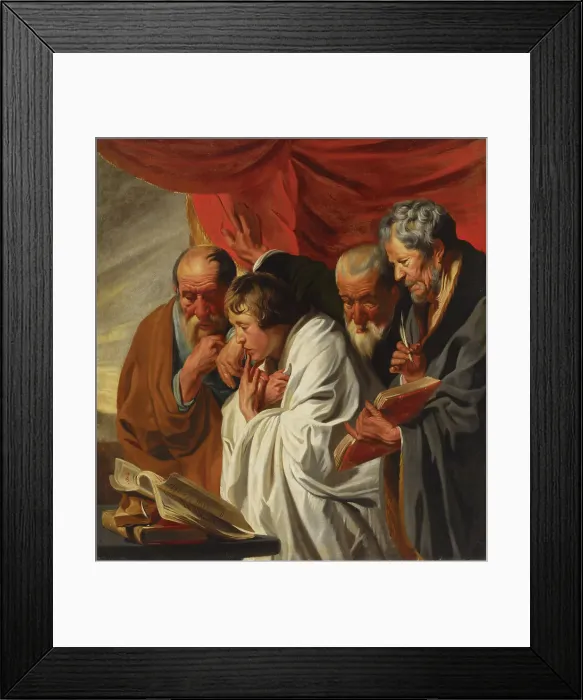 Framed Print : The Four evangelists, 1625-1630. Creator: Jacob Jordaens