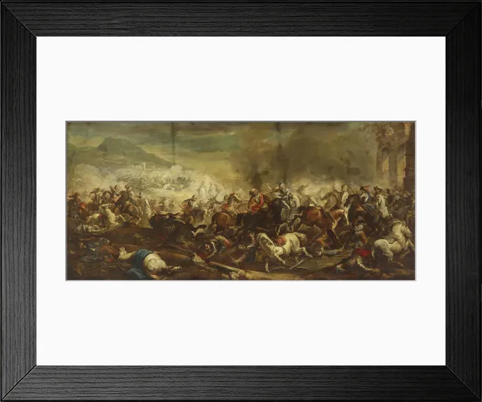 Framed Print : A cavalry battle, 1652. Creator: Jacques Courtois Framed Print : A cavalry battle, 1652. Creator: Jacques Courtois