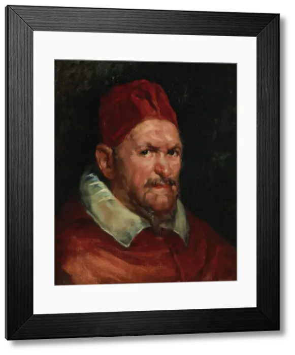 Framed Print : Portrait of Pope Innocent X, copy after Velázquez, 1892. Creator: Helene Schjerfbeck Framed Print : Portrait of Pope Innocent X, copy after Velázquez, 1892. Creator: Helene Schjerfbeck