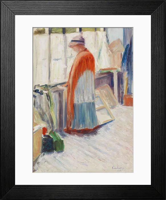 Framed Print : In the Studio, 1910. Creator: Hugo Simberg Framed Print : In the Studio, 1910. Creator: Hugo Simberg