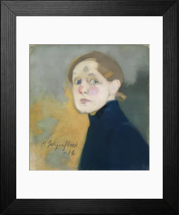 Framed Print : Self-Portrait, 1912. Creator: Helene Schjerfbeck Framed Print : Self-Portrait, 1912. Creator: Helene Schjerfbeck