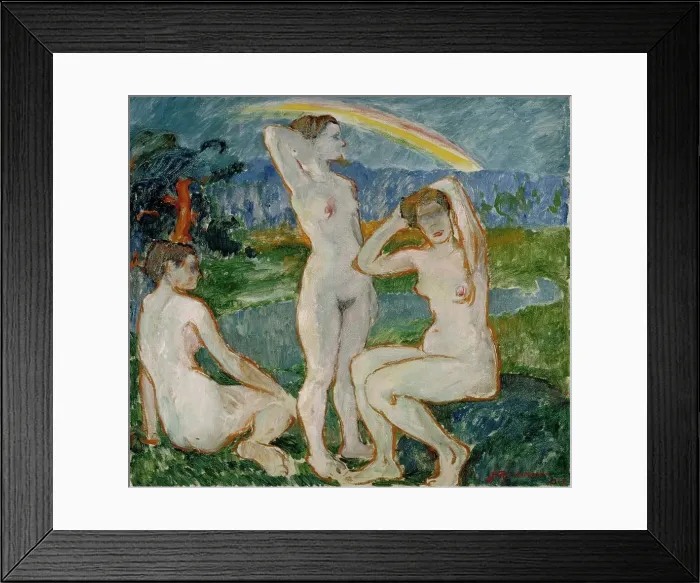 Framed Print : Bathing Women, sketch, 1912. Creator: Jalmari Ruokokoski Framed Print : Bathing Women, sketch, 1912. Creator: Jalmari Ruokokoski
