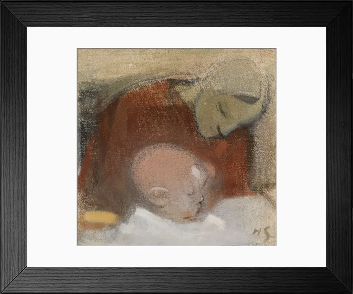 Framed Print : Mother and Child, 1917. Creator: Helene Schjerfbeck Framed Print : Mother and Child, 1917. Creator: Helene Schjerfbeck