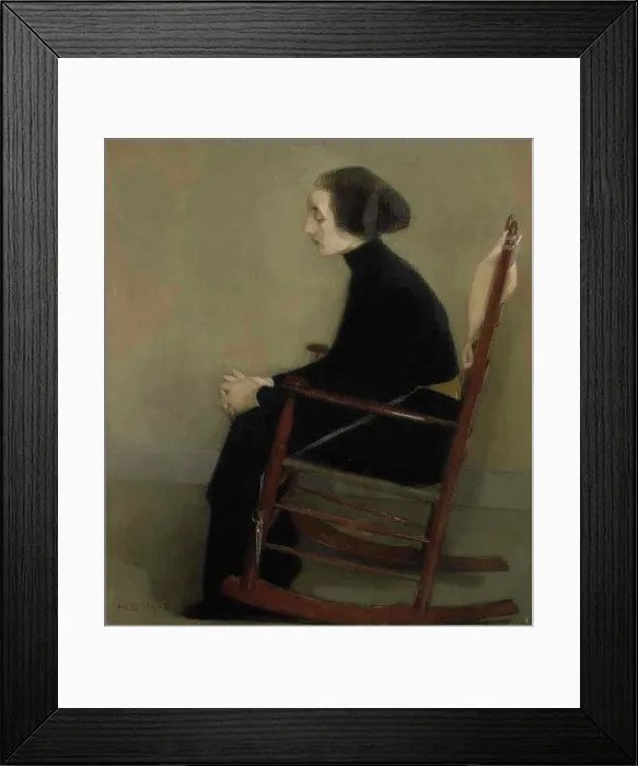 Framed Print : The Seamstress (The Working Woman), 1905. Creator: Helene Schjerfbeck Framed Print : The Seamstress (The Working Woman), 1905. Creator: Helene Schjerfbeck