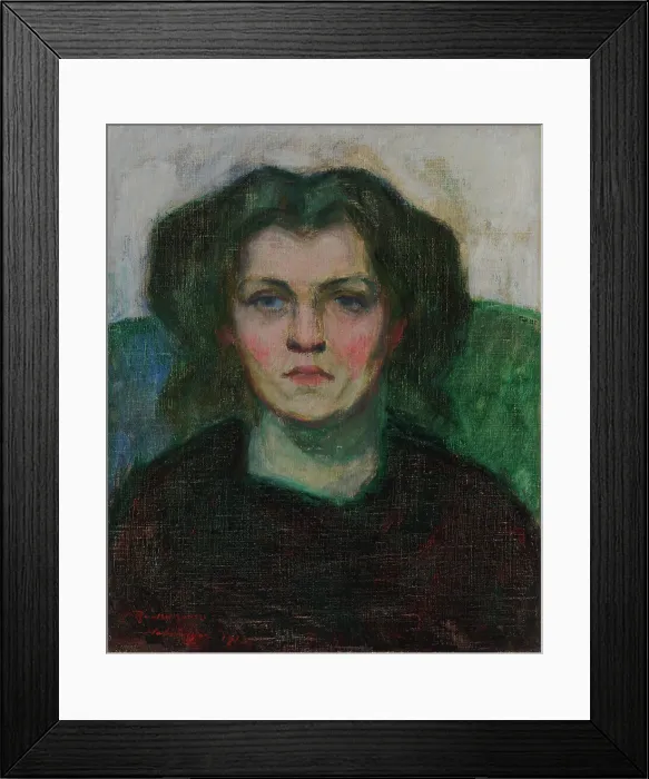 Framed Print : A Woman, 1913. Creator: Jalmari Ruokokoski Framed Print : A Woman, 1913. Creator: Jalmari Ruokokoski