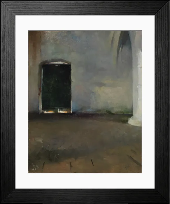 Framed Print : The Door, 1884. Creator: Helene Schjerfbeck Framed Print : The Door, 1884. Creator: Helene Schjerfbeck