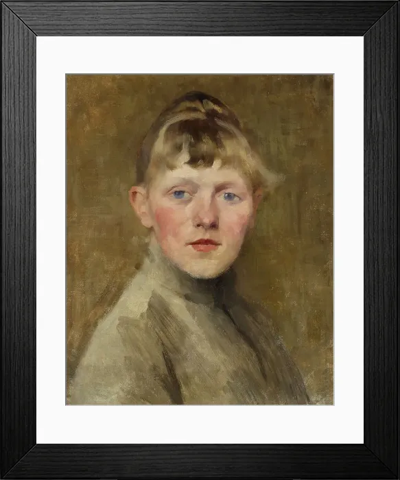 Framed Print : Self-Portrait, 1884-1885. Creator: Helene Schjerfbeck Framed Print : Self-Portrait, 1884-1885. Creator: Helene Schjerfbeck
