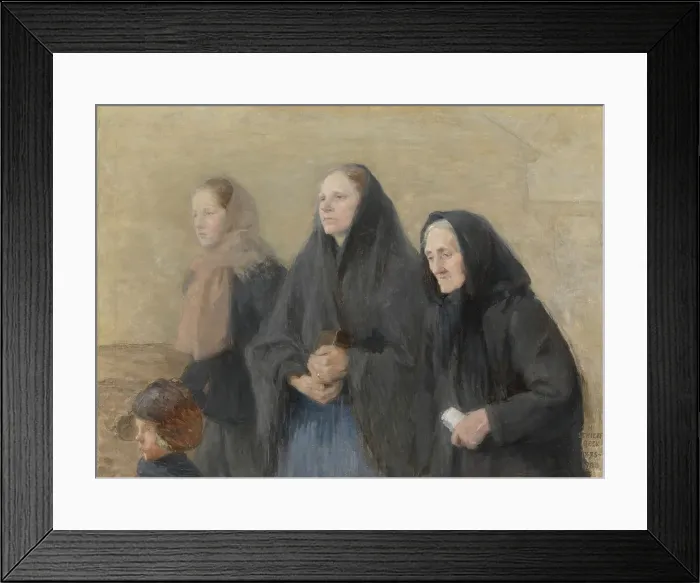 Framed Print : Churchgoers (Easter Morning), 1895-1900. Creator: Helene Schjerfbeck Framed Print : Churchgoers (Easter Morning), 1895-1900. Creator: Helene Schjerfbeck