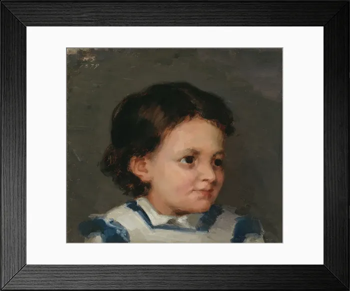 Framed Print : Little Liisa, 1879. Creator: Helene Schjerfbeck Framed Print : Little Liisa, 1879. Creator: Helene Schjerfbeck