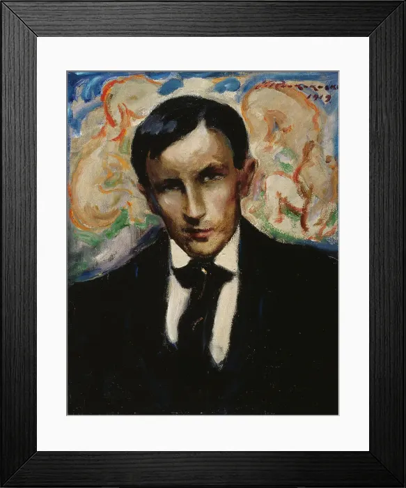 Framed Print : Portrait of Tyko Sallinen, 1919. Creator: Jalmari Ruokokoski Framed Print : Portrait of Tyko Sallinen, 1919. Creator: Jalmari Ruokokoski
