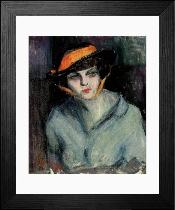 Framed Print : Woman Wearing a Hat, 1914. Creator: Jalmari Ruokokoski Framed Print : Woman Wearing a Hat, 1914. Creator: Jalmari Ruokokoski