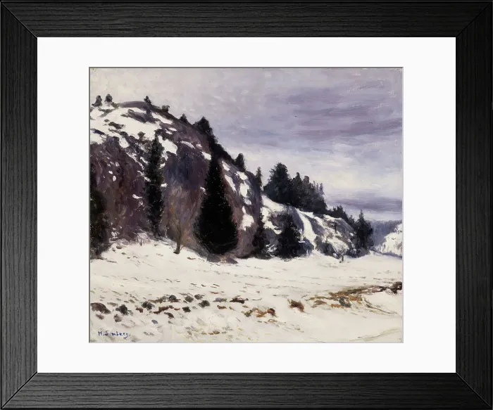 Framed Print : Winter Landscape, 1890-1893. Creator: Hugo Simberg Framed Print : Winter Landscape, 1890-1893. Creator: Hugo Simberg