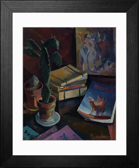 Framed Print : Books on a Table, 1928. Creator: Ilmari Aalto Framed Print : Books on a Table, 1928. Creator: Ilmari Aalto