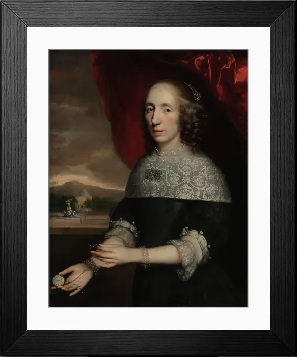 Framed Print : Portrait of a lady, 1660-1679. Creator: Jacobus Levecq Framed Print : Portrait of a lady, 1660-1679. Creator: Jacobus Levecq