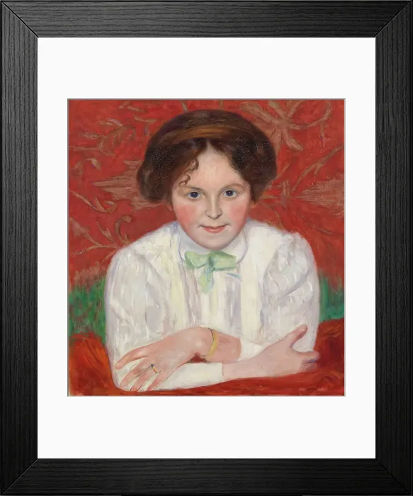 Framed Print : Portrait of Inge Simberg, 1908. Creator: Hugo Simberg Framed Print : Portrait of Inge Simberg, 1908. Creator: Hugo Simberg