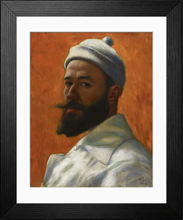 Framed Print : Self-Portrait, 1907. Creator: Hugo Simberg Framed Print : Self-Portrait, 1907. Creator: Hugo Simberg