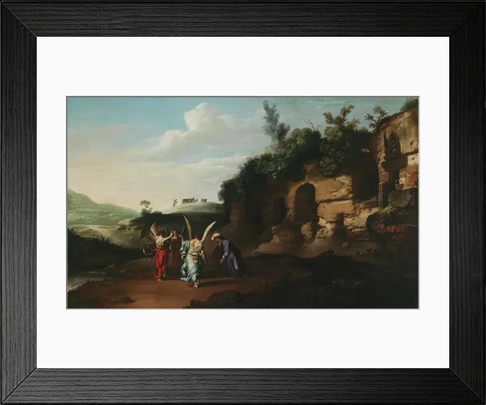 Framed Print : Abraham greets the angels, 1601-1631. Creator: Jan Symonsz. Pynas Framed Print : Abraham greets the angels, 1601-1631. Creator: Jan Symonsz. Pynas