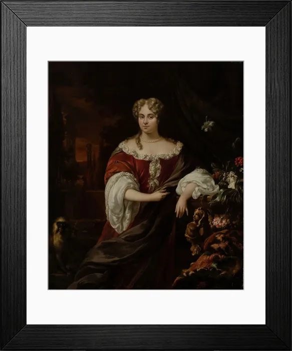 Framed Print : Portrait of a lady, c1700. Creator: Jan Weenix Framed Print : Portrait of a lady, c1700. Creator: Jan Weenix