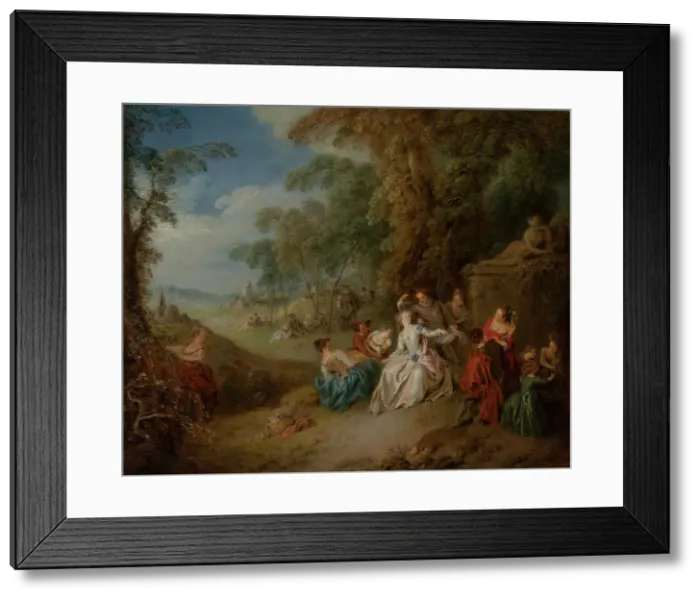Framed Print : Fête Champêtre, 1715-1736. Creator: Jean-Baptiste Pater Framed Print : Fête Champêtre, 1715-1736. Creator: Jean-Baptiste Pater