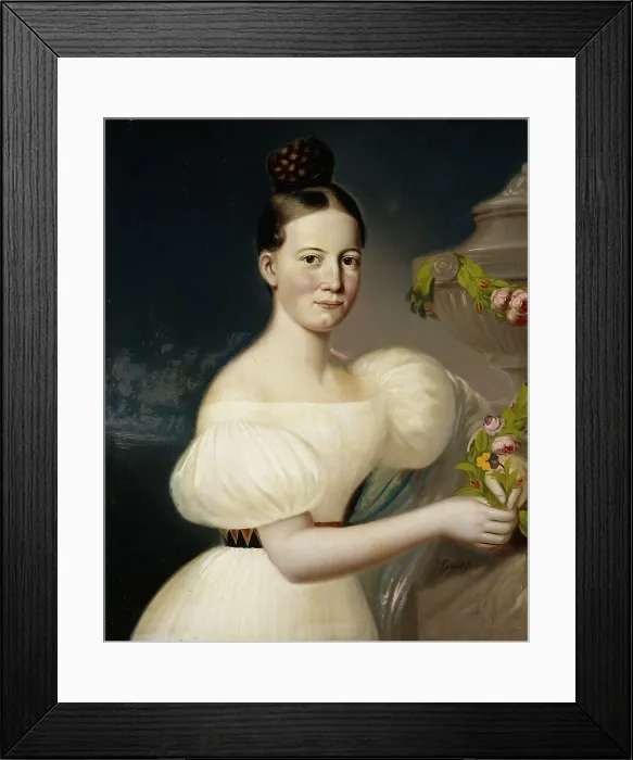 Framed Print : Portrait of Eva Törngren, 1830-1834. Creator: Johan Erik Lindh Framed Print : Portrait of Eva Törngren, 1830-1834. Creator: Johan Erik Lindh