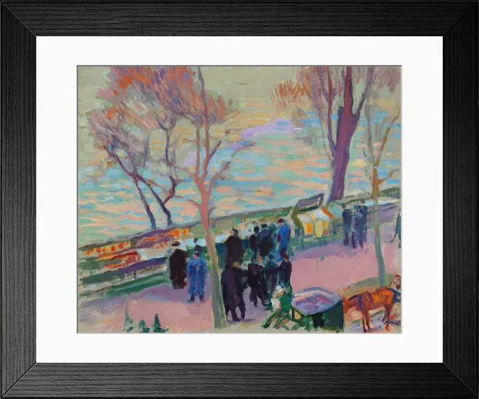Framed Print : Banks of the Seine, 1912. Creator: Magnus Enckell Framed Print : Banks of the Seine, 1912. Creator: Magnus Enckell