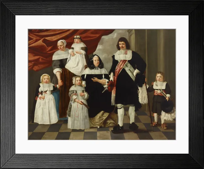 Framed Print : Portrait of a family, c1650s. Creator: Nicolaes Van Helt Stockade Framed Print : Portrait of a family, c1650s. Creator: Nicolaes Van Helt Stockade