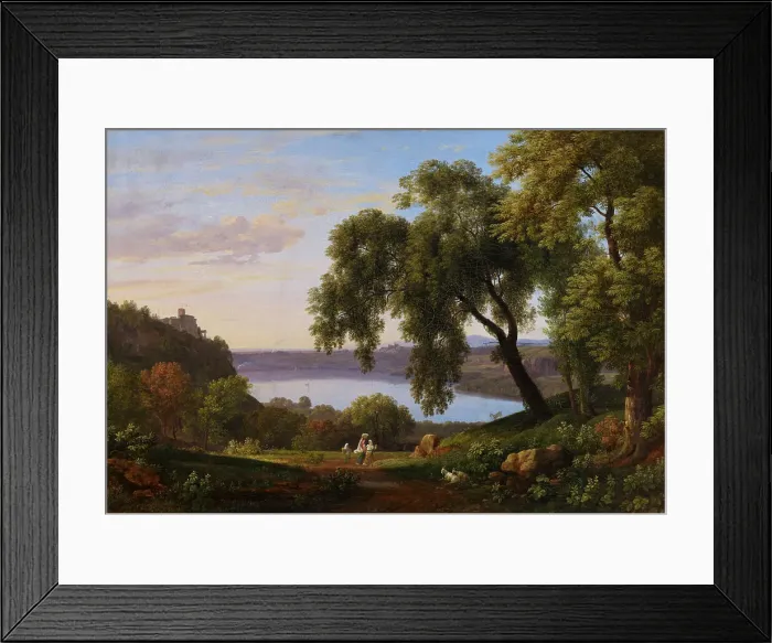 Framed Print : Lake Nemi, 1796. Creator: Nicolas-Didier Boguet Framed Print : Lake Nemi, 1796. Creator: Nicolas-Didier Boguet