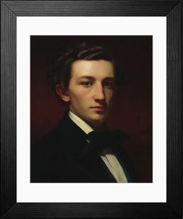 Framed Print : Portrait of Werner Holmberg, 1853. Creator: Per Sodermark