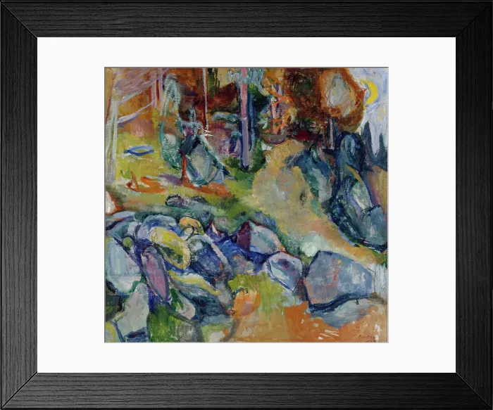 Framed Print : Decorative Landscape, 1909. Creator: Ludvig Karsten Framed Print : Decorative Landscape, 1909. Creator: Ludvig Karsten