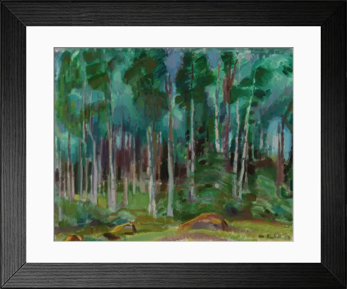 Framed Print : Birches in Vaaksy, 1919. Creator: Magnus Enckell Framed Print : Birches in Vaaksy, 1919. Creator: Magnus Enckell