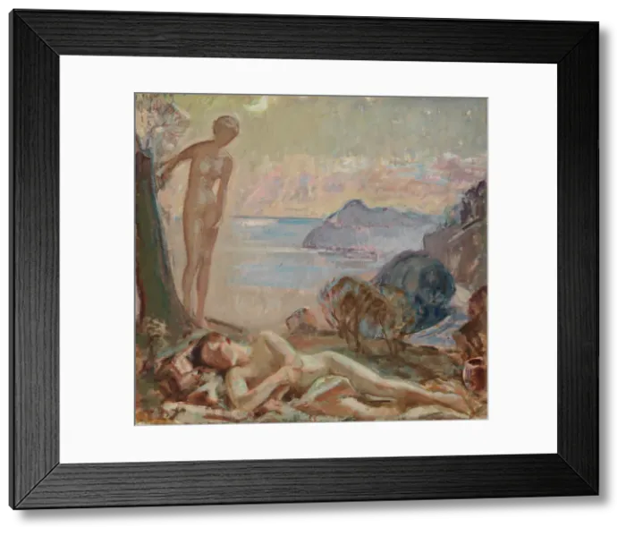 Framed Print : Diana and Endymion I, 1921. Creator: Magnus Enckell Framed Print : Diana and Endymion I, 1921. Creator: Magnus Enckell