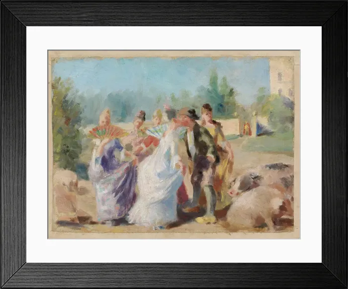 Framed Print : The Princess and the Swineherd, 1890. Creator: Magnus Enckell Framed Print : The Princess and the Swineherd, 1890. Creator: Magnus Enckell