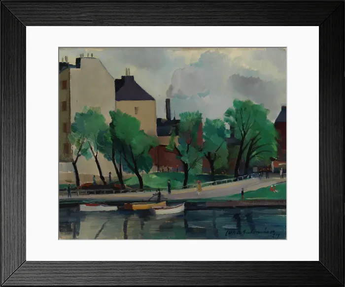 Framed Print : Urban Shore, 1929. Creator: Juho Salminen Framed Print : Urban Shore, 1929. Creator: Juho Salminen