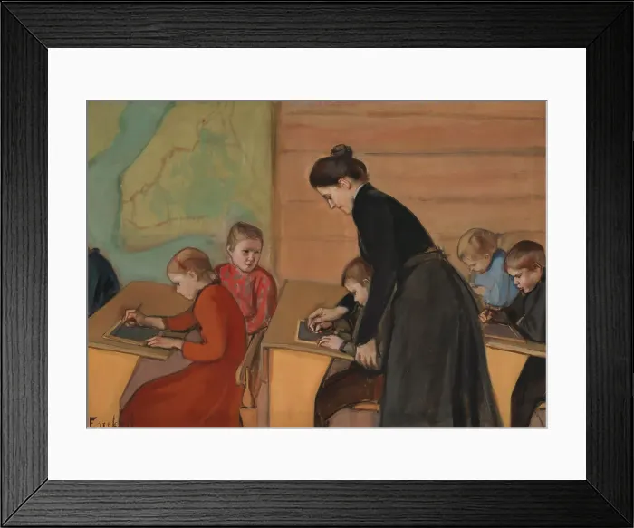Framed Print : Elementary School, 1899. Creator: Magnus Enckell Framed Print : Elementary School, 1899. Creator: Magnus Enckell