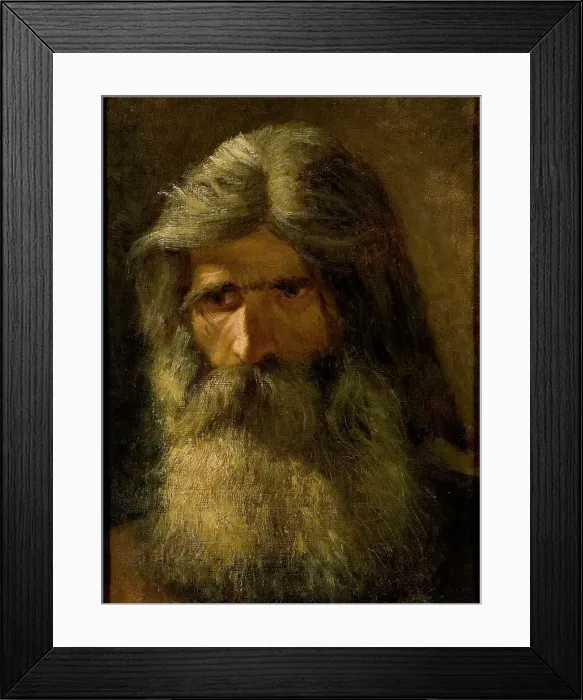 Framed Print : Portrait of a Bearded Man, 1862. Creator: Marten Eskil Winge Framed Print : Portrait of a Bearded Man, 1862. Creator: Marten Eskil Winge