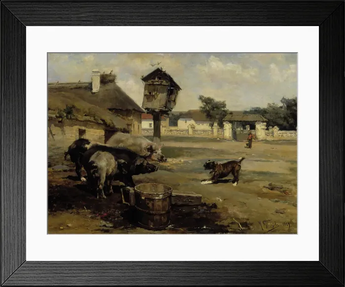 Framed Print : Swines, 1889. Creator: Nikolai Dmitriyevich Kuznetsov Framed Print : Swines, 1889. Creator: Nikolai Dmitriyevich Kuznetsov