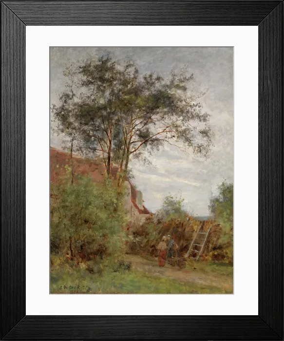 Framed Print : Summer Landscape, 1887-1897. Creator: Julia Stigzelius-de Cock Framed Print : Summer Landscape, 1887-1897. Creator: Julia Stigzelius-de Cock