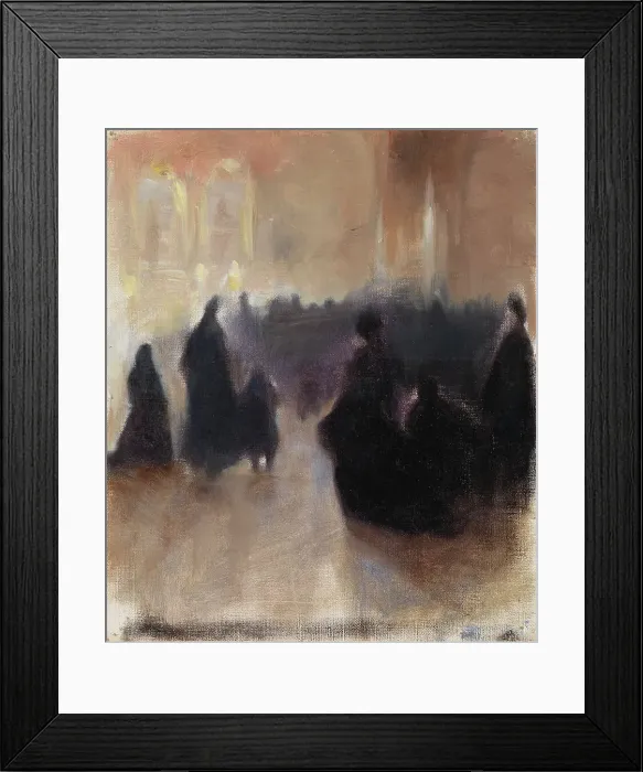 Framed Print : Interior of a Church in Paris, 1890-1895. Creator: Magnus Enckell Framed Print : Interior of a Church in Paris, 1890-1895. Creator: Magnus Enckell
