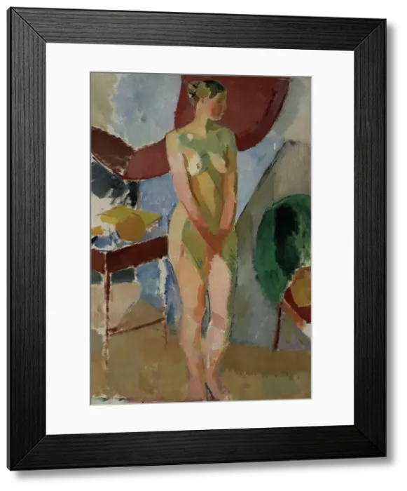Framed Print : Standing Female Nude, 1918-1920. Creator: Karl Isakson Framed Print : Standing Female Nude, 1918-1920. Creator: Karl Isakson