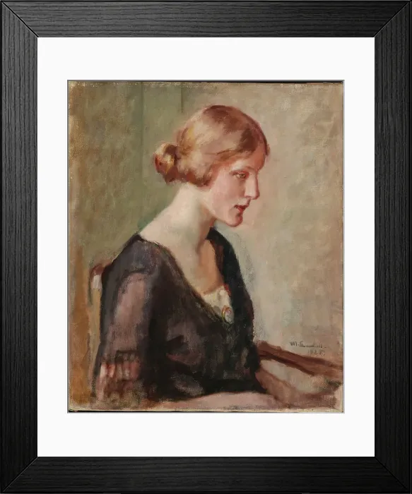 Framed Print : Portrait of Miss Barbara Lagerborg, 1925. Creator: Magnus Enckell Framed Print : Portrait of Miss Barbara Lagerborg, 1925. Creator: Magnus Enckell