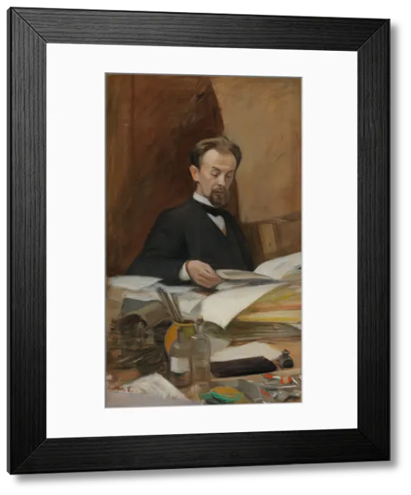 Framed Print : Portrait of the Poet Otto Manninen, 1903. Creator: Magnus Enckell Framed Print : Portrait of the Poet Otto Manninen, 1903. Creator: Magnus Enckell