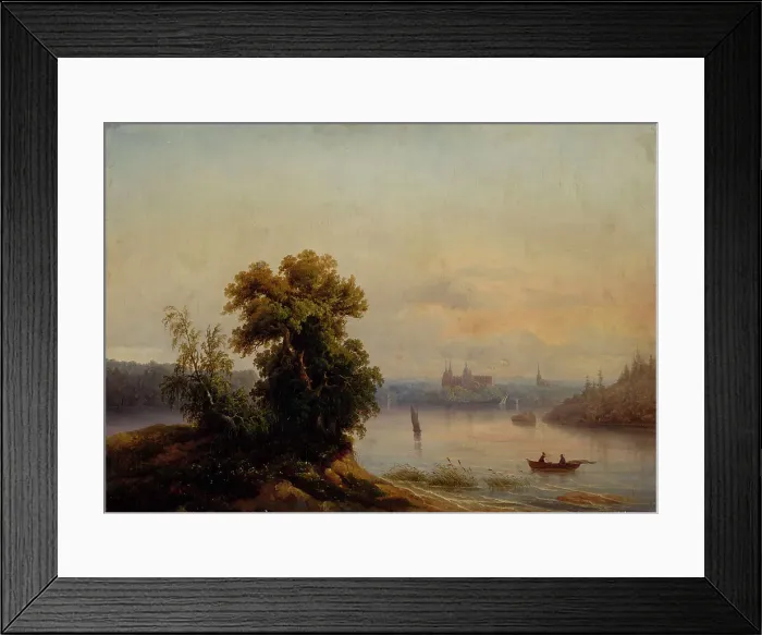 Framed Print : Gripsholm Castle, 1851-1853. Creator: Lars Theodor Billing Framed Print : Gripsholm Castle, 1851-1853. Creator: Lars Theodor Billing
