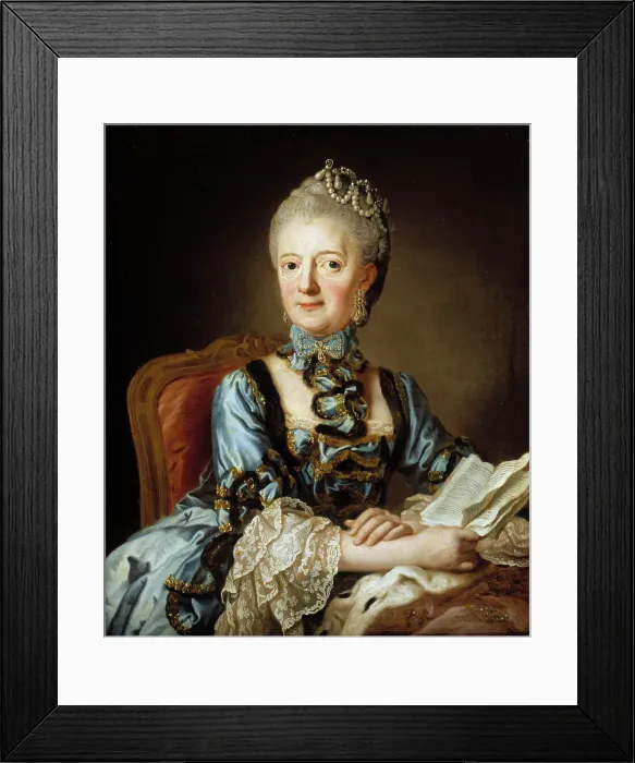 Framed Print : Louise Ulrica, Queen of Sweden, 1770-1779. Creator: Lorens Pasch the Younger Framed Print : Louise Ulrica, Queen of Sweden, 1770-1779. Creator: Lorens Pasch the Younger