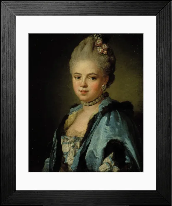 Framed Print : Portrait of a Lady, c1770. Creator: Lorens Pasch the Younger Framed Print : Portrait of a Lady, c1770. Creator: Lorens Pasch the Younger