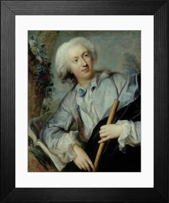 Framed Print : Fluteplayer, 1734. Creator: Lorens Pasch the Elder Framed Print : Fluteplayer, 1734. Creator: Lorens Pasch the Elder