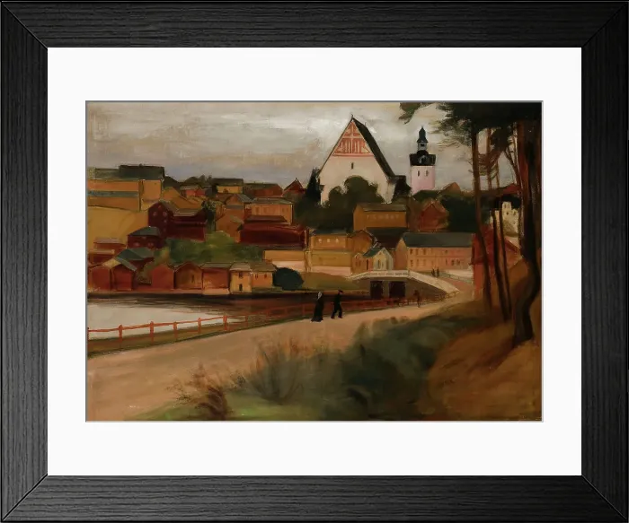 Framed Print : A view of Porvoo, 1899. Creator: Magnus Enckell Framed Print : A view of Porvoo, 1899. Creator: Magnus Enckell