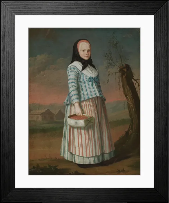 Framed Print : Strawberry Girl, 1782. Creator: Nils Schillmark Framed Print : Strawberry Girl, 1782. Creator: Nils Schillmark